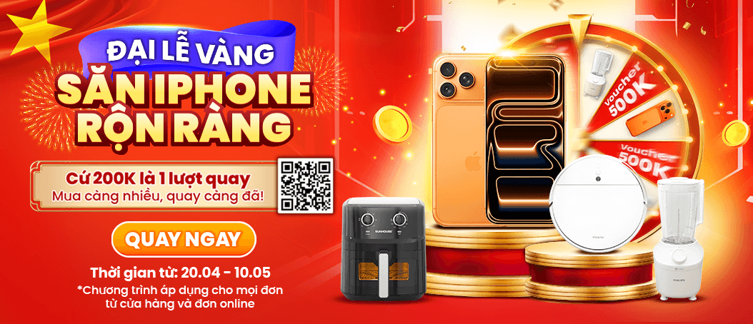 Quay thưởng iPhone 17 Pro - Mừng ngày Giải phóng