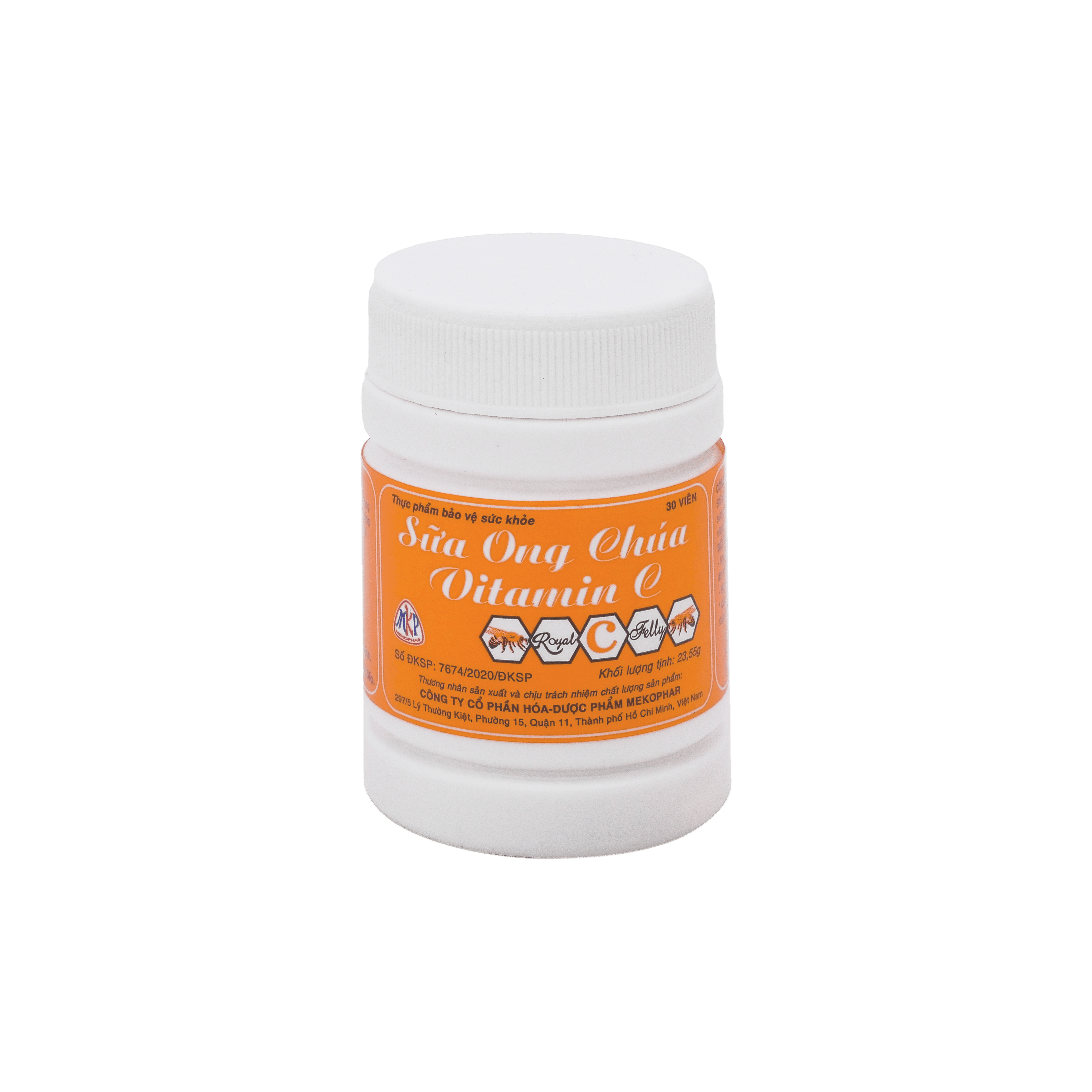 Viên ngậm Sữa Ong Chúa Vitamin C Mekophar (Chai 30 viên)