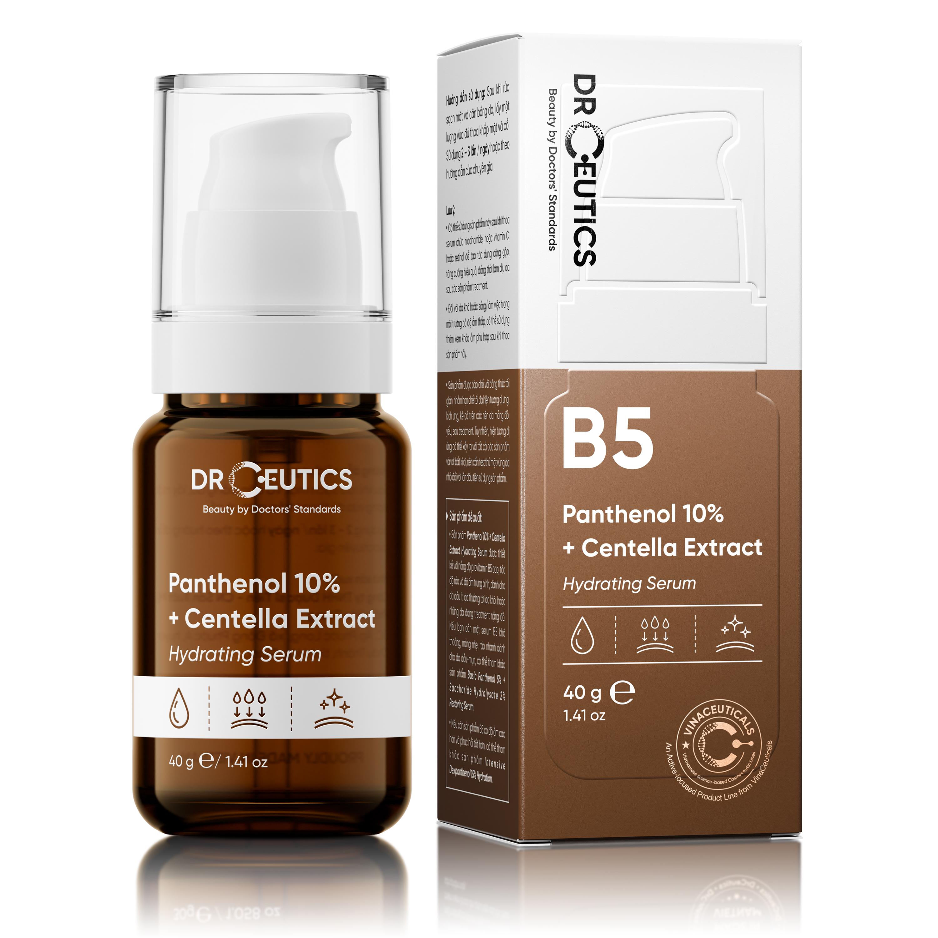 Serum cấp ẩm phục hồi Panthenol 10% + Centella Extract Hydrating (Chai 40gram)
