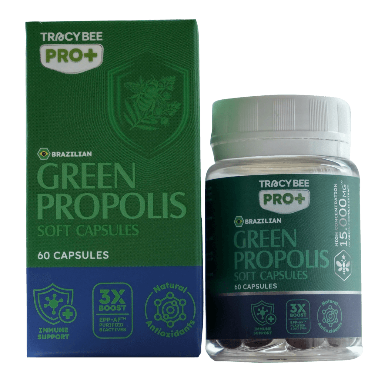 Viên uống tăng đề kháng Brazilian Green Propolis Tracybee (Hộp 60 viên)